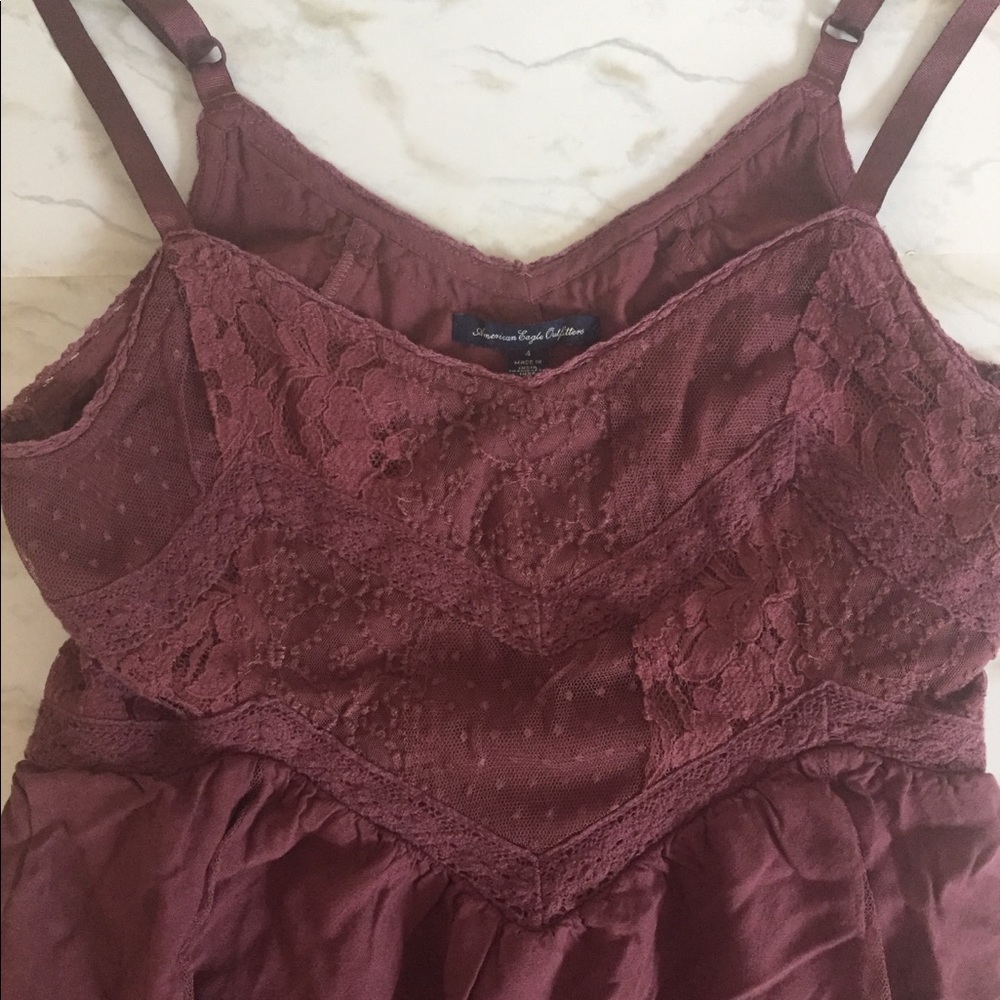 Maroon Bandana Style Dress - Picture 2 of 4